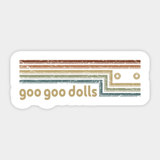 Goo Goo Dolls Cassette Stripes Sticker